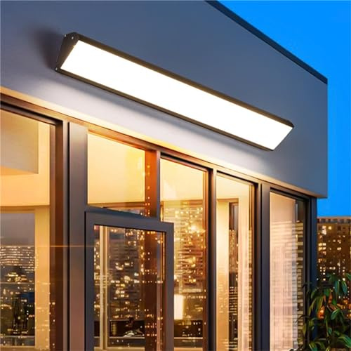 GZZBMY Moderne Villa Lange Wandleuchte Acryl Wandlampe Innen IP67 Außenlampe Garage Terrasse Außenwandleuchte Aluminium Wohnzimmer Badezimmer Haustür Veranda Aussen Lichter (Warmes Licht,150CM)