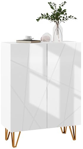 HOMCOM Mueble Zapatero Moderno Zapatero de Entrada Recibidor con Estantes Ajustables Cierre Suave para 15-20 Pares de Zapatos Zapatero Estrecho para Pasillo 72x31,5x95 cm Blanco Brillo