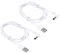 PATIKIL 5Ft USB to DC 5.5x2.5mm Barrel Jack Power Cable, 2 Pcs Wire Adapter Connector Charging Cord for Light Fans Speaker Table Lamp, White
