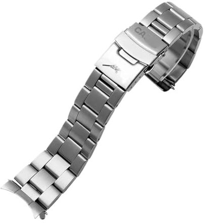 22mm Uhrenarmband for Casio MDV107-1A MDV106-1A Uhrenarmband Taucherarmband aus Stahlmetall Ersatz passend for CASIO Armband(C-Silver)