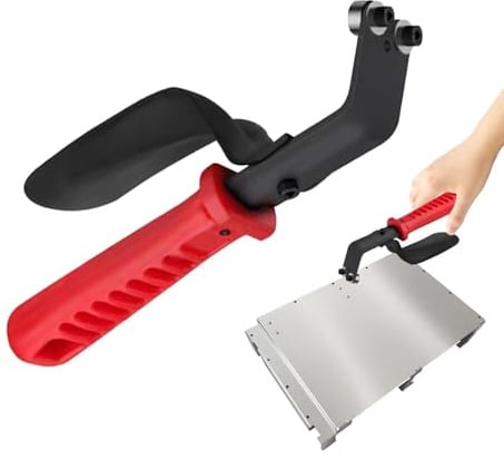 Sheet Metal Deburring Tool - Deburring Tool For Metal | Ergonomic Double Sided Trimming Tool | Red Safe Burr Removal Tool | D Tool