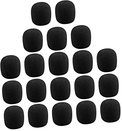 COSMEVIVI 40pcs Speaker Sponge Cover Mic Windscreen Lapel Microphone Covers for Lapel Mic Microphone Protectors