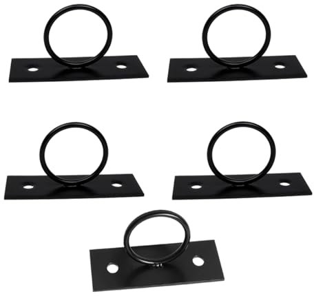 Teadokly 5 soportes de cuerda de 2 pulgadas, soporte de cuerda de anillo, ancla de cuerda de batalla, soporte de cuerda decorativo para vallas de cuerda, barandillas de escalera, ganchos de pared