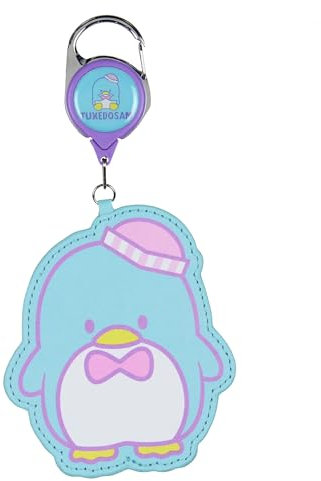 Sanrio Tuxedo Sam Lanyard with ID Badge Holder Hello Kitty and Friends Retractable Character Carabiner for Keys Keychain Wallet