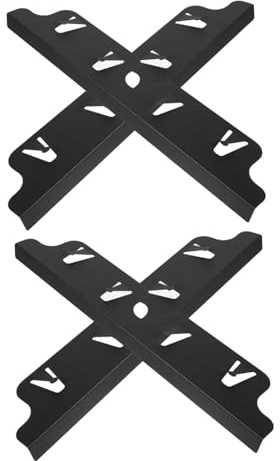 IWOWHERO Cache Plaque Électrique 16cm en Fer Noir, Protection D'espacement du Comptoir de Cuisinière, Design Élégant Facile à Nettoyer Cuisine, Lot de 4 Pièces