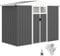 Outsunny 8 x 4 ft Metal Garden Shed, Garden Storage Shed with Window, 4 Vents and Lockable Door, Waterproof Galvanised Steel Tool Storage Shed, Dark Grey