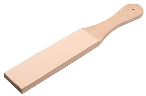 Homoyoyo Doppelseitiger Lederriemen Messerschärfer Mit Buchenholzgriff Geeignet Für Rasiermesser Und Küchenmesser Tragbares Diy Werkzeug Für Präzises Schleifen Polieren Und Holzschnitzen