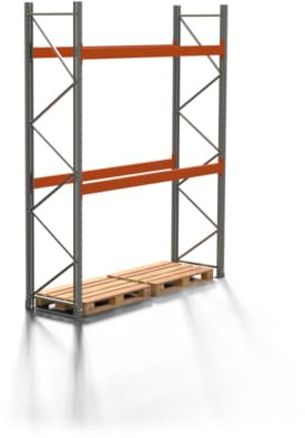 REGALWERK Palettenregal Artus - Grundregal mit 3 Ebenen - Fachlast 3.000 kg - 3.500 x 2.700 x 800 mm (HxBxT) - Schwerlastregal