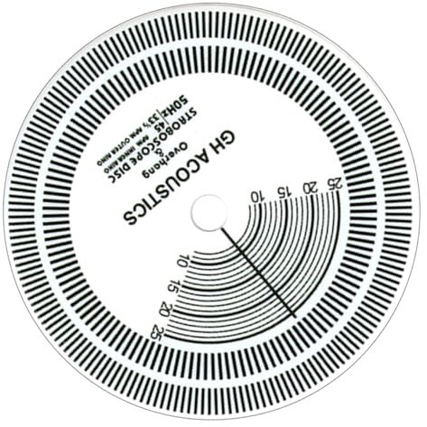 Gadpiparty Disco Estroboscópico para Tocadiscos 1L52 Herramienta de Calibración Profesional Alta Precisión Diseño Simple Ajuste de Aguja y Barril Uso Hogar y Grabación Color Blanco