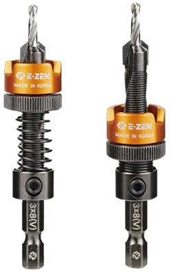EZ EZEN Depth Adjustable Countersink Drill Bit (3 x 8mm, 1/8 x 5/16) 1PCS