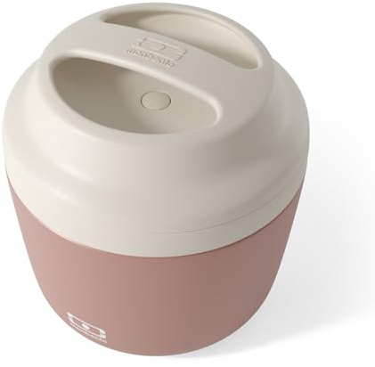monbento - Portapranzo Termico per Alimenti Element rosa Moka- Lunch Box che Mantiene il Pasto Caldo/Freddo Fino a 10 Ore - Contenitore Ideale per Lavoro/Università/Picnic/Sport - Senza BPA