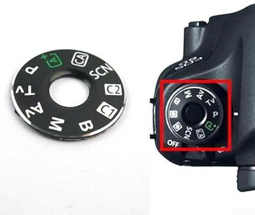 Mode Plate Interface Cap Button for Canon 6D Camera- 20.8mm Repair Replacement Part for Cracked or Damaged Label- Black