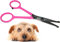 SCAREDY CUT Kleine Fellpflege-Schere Tiny Trim mit runden Spitzen für Haustiere – 11,4 cm, pink, für Ohr, Nase, Gesicht, Pfote – für Katzen, Hunde, Haustiere
