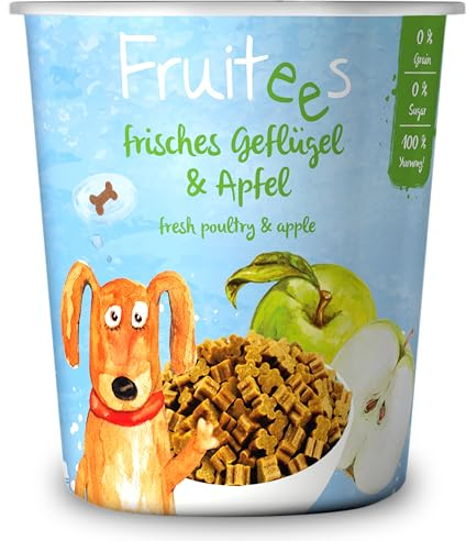 bosch Finest Snack Concept | Fruitees frisches Geflügel & Apfel | ohne Getreide | 4er Pack mit 4 x 200 g
