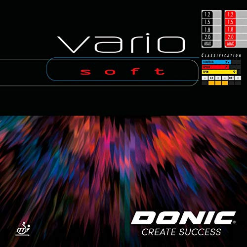 DONIC Belag Vario Soft Farbe 1,2 mm, schwarz, Größe 1,2 mm, schwarz