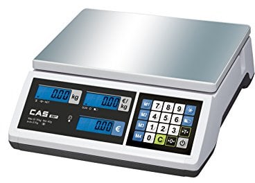 Geeichte & Eichfähige Ladenwaage CAS ER Junior 15/30kg - 5g/10g