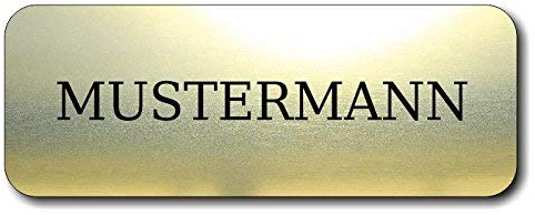 Türschild, Briefkastenschild, Klingelschild, 70-300-005 Acryl, Oberfläche gold gebürstet oder Edelstahl gebürstet, individuell anpassbar