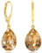 925 Ohrringe Gold Marken Kristalle Tropfen Light Topaz NOBEL SCHMUCK