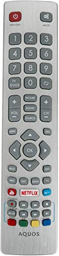 Replacement Remote Control Compatible for Sharp LC-32HI5332E 81 cm (32 Zoll) Fernseher (HD Ready LED Smart TV, Harman/Kardon SoundSystem), Triple-Tuner