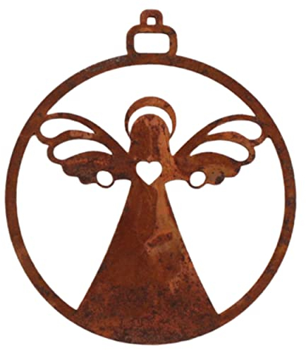 Rostikal Rost Deko Engel 7 cm Fensterdeko hängend Edelrost Zimmer Deko Wohnzimmer modern