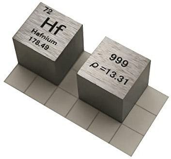 嘉信誉 Hafnium (Hf) Dichtewürfel, Laborqualität, präzise über 99,9 % hochrein, verwendet für Laborversuche, persönliche Hobbys und Sammlungen (Größe: 10 mm, Farbe: matt)