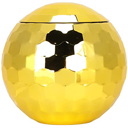 Disco Ball Cup, Bachelorette Party Cups, Flash Ball Cocktail Cup Large Capacity 600ML Colorful Ball Cup for Theme Parties Travelling (Gold)
