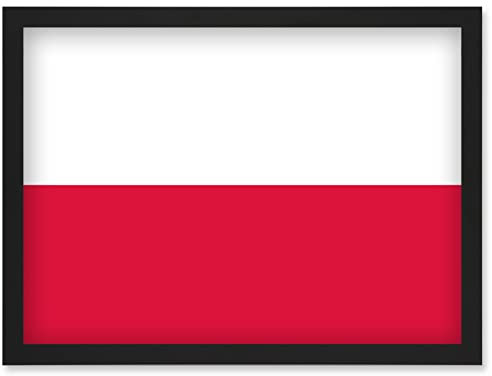 Artery8 Poland National Flag Patriotic Vexillology World Flags Country Region Poster Artwork Framed Wall Art Print A4