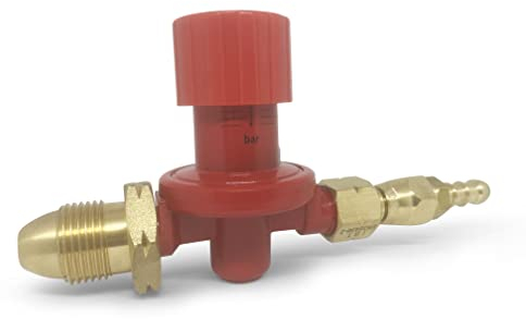 Tezla High Pressure Propane Regulator 4 bar Adjustable POL x 1/4 outlet 8 Kg/hr 8mm Nozzle Included