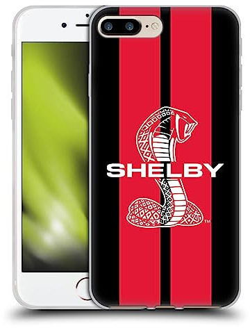 Head Case Designs Officially Licensed Shelby Red Car Graphics Soft Gel Case [Military Grade Protection] Compatible With Apple iPhone 7 Plus/iPhone 8 Plus
