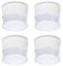 YindaLux LED Aufbauspots - 12W 1200LM - Extra Flach Ø100x77mm Deckenspots Weiß - 3000K Warmweiß/4000K Neutralweiß/Kaltweiß 6500K Aufputz Spots 230V Aufbaustrahler Rund 4er set
