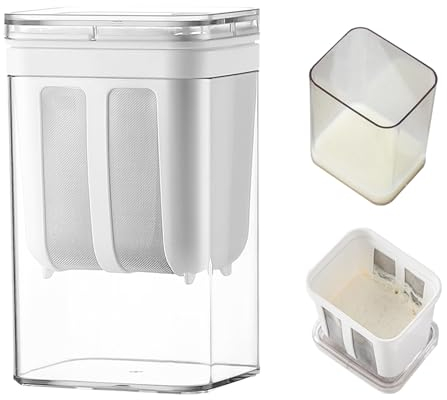 Vueinrg 1100 Ml Colador de Yogur Griego Lavable,Separador de Suero de Yogur, Colador De Queso con Colador de Malla para Hacer Yogur Griego Espeso Leche