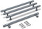 Bwintech 4 Pcs 245MM Grey Anodised Knurled Cabinet Handles,192MM Hole Centers Cupboard Knobs,Cupboard,Wardrobe,Drawer Handles