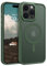GUAGUA Magnetic for iPhone 15 Pro Max Case, Translucent Matte Case [Compatible with MagSafe] [Military Grade Protection] Slim Shockproof Protective Phone Cover for iPhone 15 Pro Max 6.7'', Green