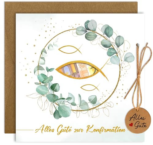 Luckeey Geldgeschenk Konfirmation mit Umschlägen, Konfirmationskarten Geldgeschenke Verpackung, Karte Konfirmation Geschenk, Konfirmation Geldgeschenk Konfirmationsgeschenke für Jungs Mädchen