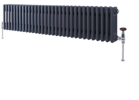 Hudson Reed Regent - Gliederheizkörper 300mm x 1415mm in Anthrazit
