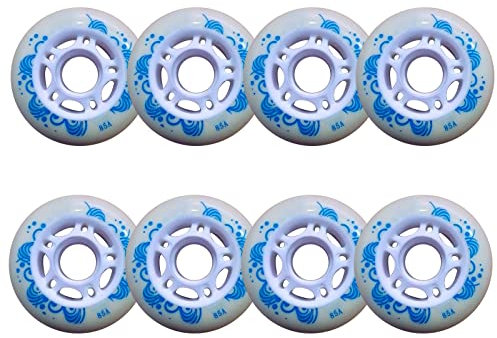 Generico Set di 8 Pezzi di Cuscinetti Scorrevoli Antiusura in PU da 80 mm, Ruote di Ricambio per Skate in Linea Pattinaggio per Qualsiasi Prodotto Che Utilizzi Ruote