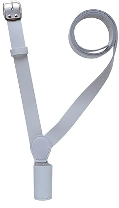 Support de mât de drapeau en cuir blanc, sangle d'épaule gauche et droite pour porte-drapeau, bande de marche de cérémonie, garde d'honneur, sangle réglable en cuir véritable