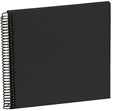 Semikolon 353034 Spiral Album Piccolino - 17 x 17 cm - Fotoalbum, 20 Seiten cremeweiß, Spiral-Fotobuch, black schwarz