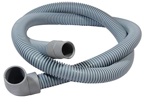 Lemona Ablaufschlauch, 2 m, grauer Kunststoff, Gummi, 21 mm ID/OD, 4,5 mm Wand, geeignet für Indesit, Ariston, Electrolux