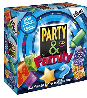Party & Co. Family - Juego Familiar Multiprueba, Juego de Mesa Recomendado a Partir de 8 Años, Juego de Mesa por Equipos, Juego Familiar