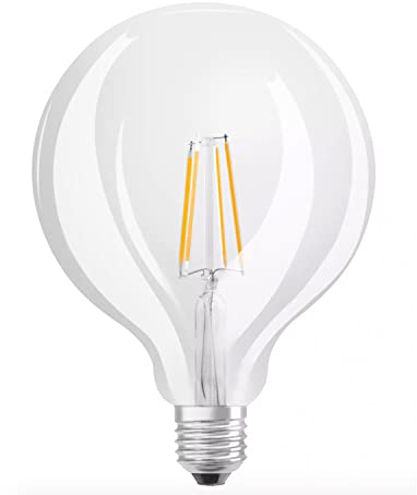 Osram LED Star+ GlowDim Classic Globe Lampe, in Ballform mit E27-Sockel, Ersetzt 60 Watt, Filamentstil Klar, Warmweiß - 2200-2700 Kelvin, 1er-Pack