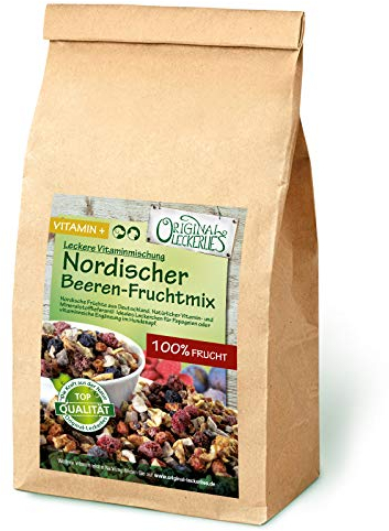 Original-Leckerlies: Nordischer Beeren-Fruchtmix 200g, ***Premium Qualität*** Papageienfutter, 100% Beeren und Früchte aus Deutschland, Futterergänzung für Papageien