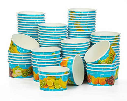 Octopus ice cream cup, ice cream paper cup, fruit cup with 160 ml of volume for 1 scoop of ice cream, 160 ml x 1200 Stk.
