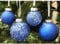 SLEETLY 32pk Christmas Baubles for Tree Holiday Xmas Decorations, Shatterproof Plastic Inch Glitter Bauble Ornaments, Icicles and Snowflakes Set, Blue (DEFECTIVE UNITS)