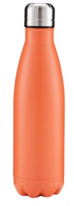 FunnyGuys Bouteille isotherme à double paroi en acier inoxydable - 500 ml - Personnalisable, Orange
