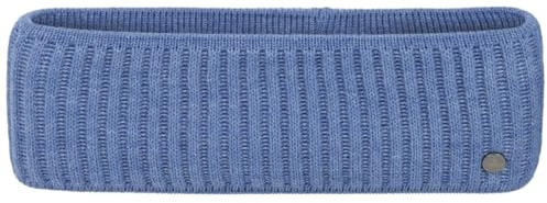 LIERYS Ferri Stirnband Damen/Herren/Kinder (8,5 cm breit) - Made in Germany - Ohrenwärmer in Rippstrick - Ohrenschützer gefüttert mit Baumwolle - 53-60 cm - Herbst/Winter denim One Size