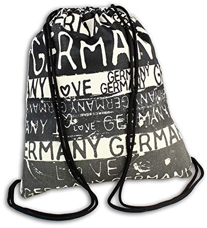 Robin Ruth Rucksack Baumwolle schwarz beige I Love Germany matt D2OTG6070S EIN schönes Geschenk zu Weihnachten, Geburtstag, Valentinstag für die Frau, für Jugendliche