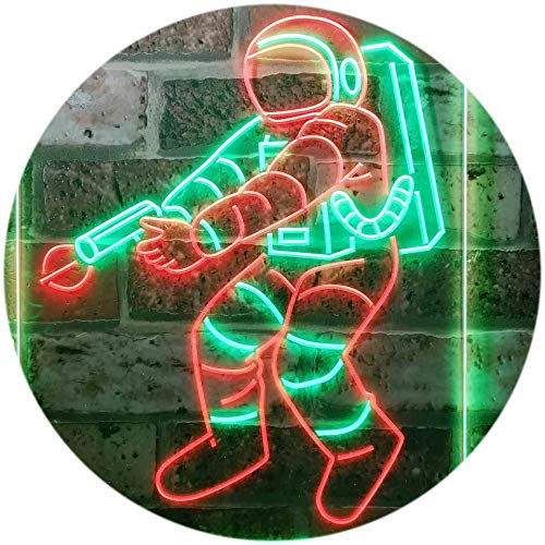 Astronaut Space Rocket Shuttle Kid Room Dual Color LED Barlicht Neonlicht Lichtwerbung Neon Sign Grün & Rot 400 x 600mm st6s46-i3136-gr