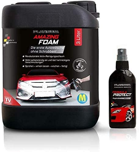 Mediashop Platinum Amazing Foam 3 Liter Nachfüllkanister – Autoreiniger und Autopflege – entfernt hartnäckigen Schmutz und sorgt für Glanz – auch als Cockpit Reiniger