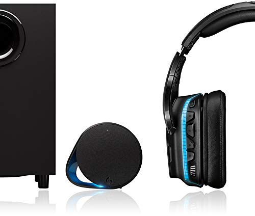 Logitech G560 2.1 Sistema Di Altoparlanti Gaming, Lightsync, 7.1 Dts: X Surround Sound, 240 watt & G935 Cuffie Gaming Rgb Wireless, Audio Surround 7.1, Cuffie Dts: X 2.0, Driver Pro-G 50mm